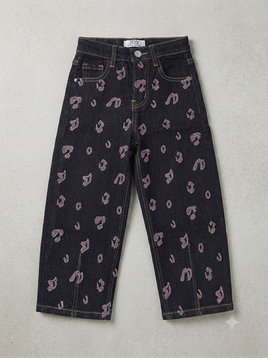 Jeans Bambina Animalier con Strass BALLOON