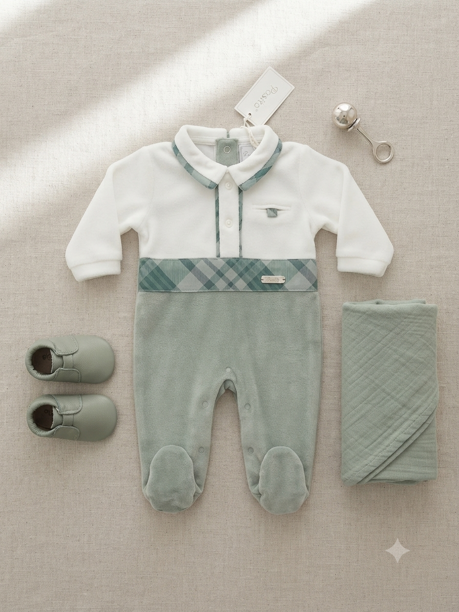 Tutina in ciniglia neonato PASTELLO