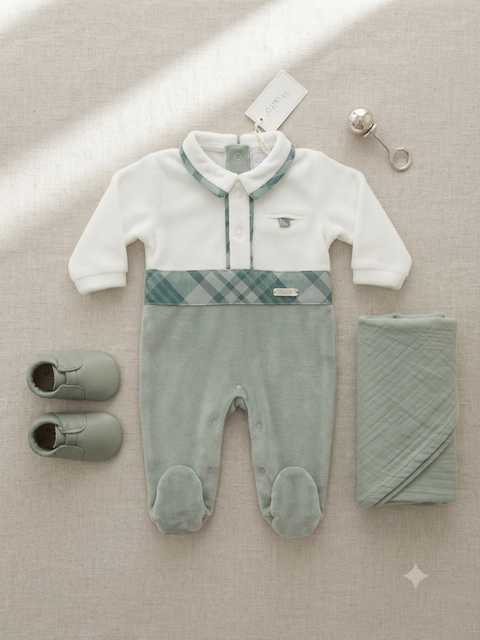 Tutina in ciniglia neonato PASTELLO