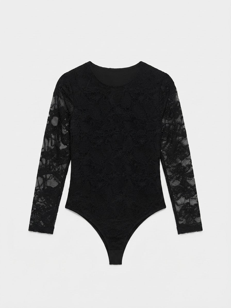 Body in pizzo nero bimba