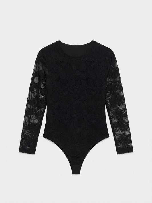 Body in pizzo nero bimba