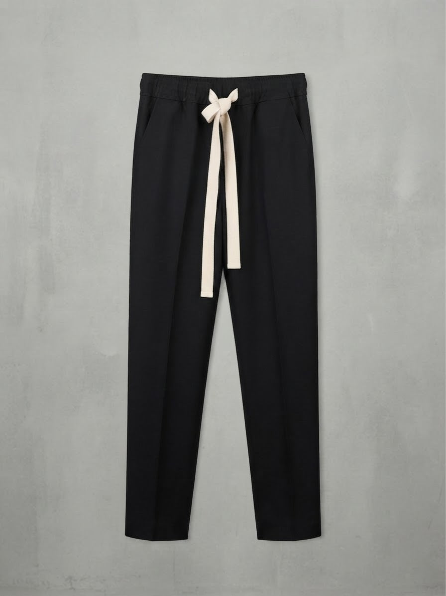 Pantaloni Jogger a Tinta Unita con Coulisse