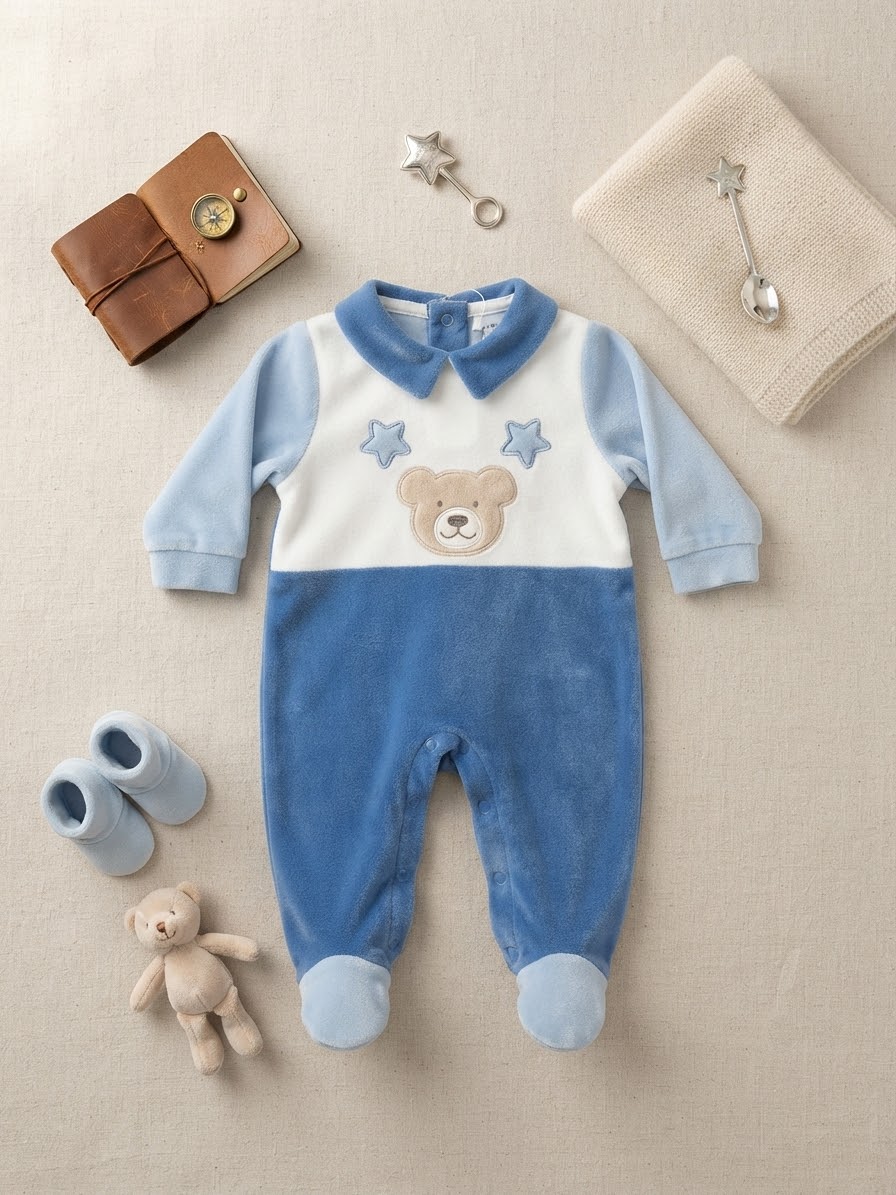 Tutina in ciniglia neonato Batuffolini