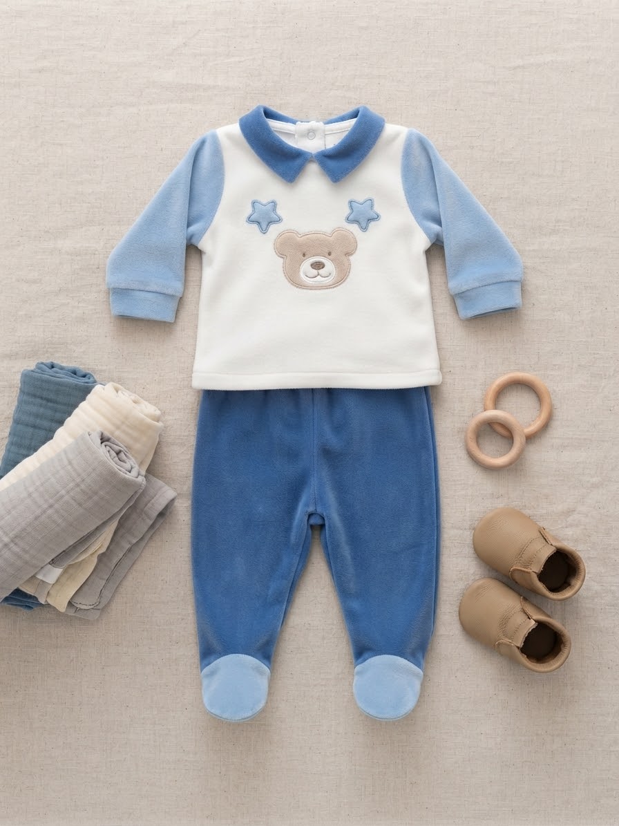 Completo clinico in ciniglia neonata Batuffolini teddy