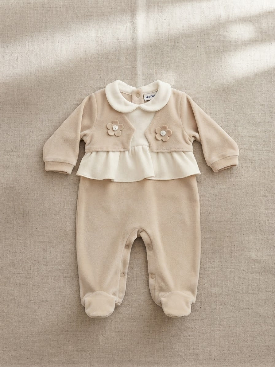 Tutina in ciniglia neonato Batuffolini