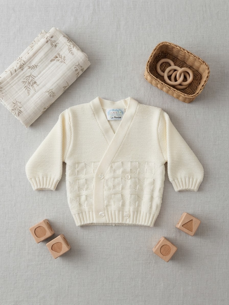 INCROCIATINO GOLFINO NEONATO LANA
