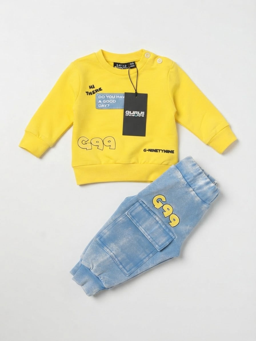 Coordinato neonato jeans tuta Guru