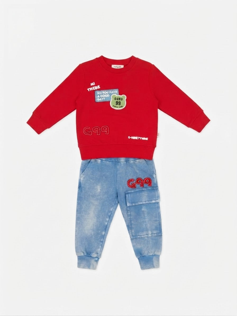 Coordinato neonato jeans tuta Guru