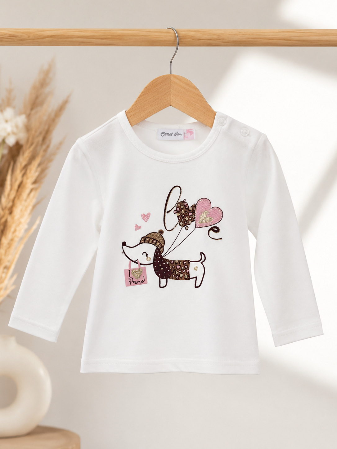 Maglia manica lunga in caldo cotone 753