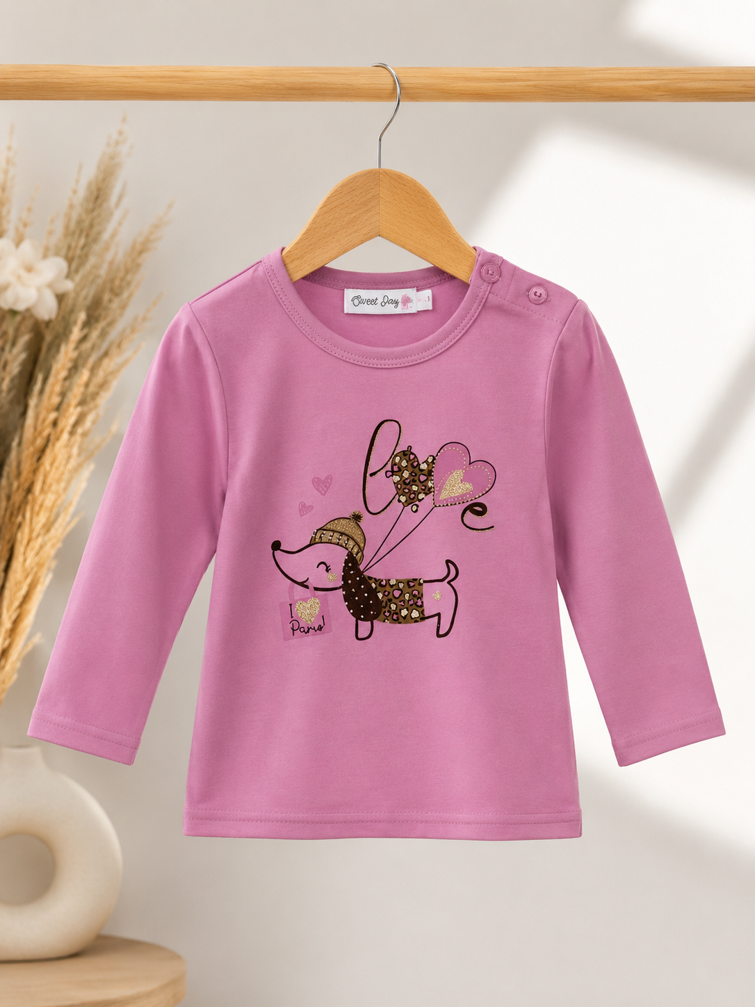 Maglia manica lunga in caldo cotone 753