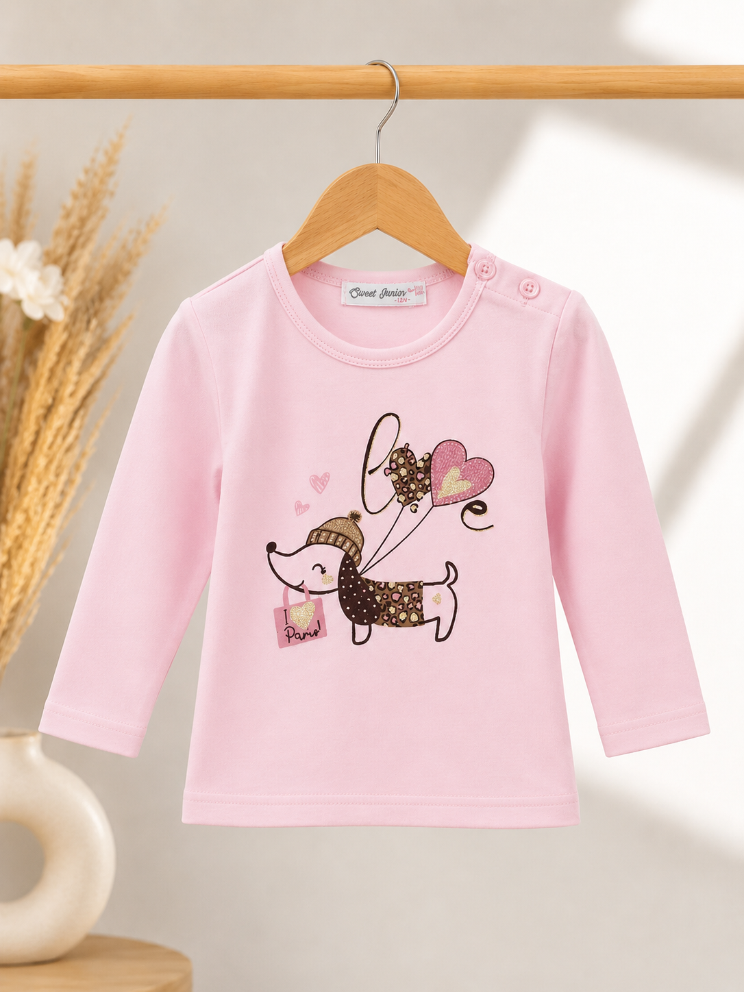 Maglia manica lunga in caldo cotone 753