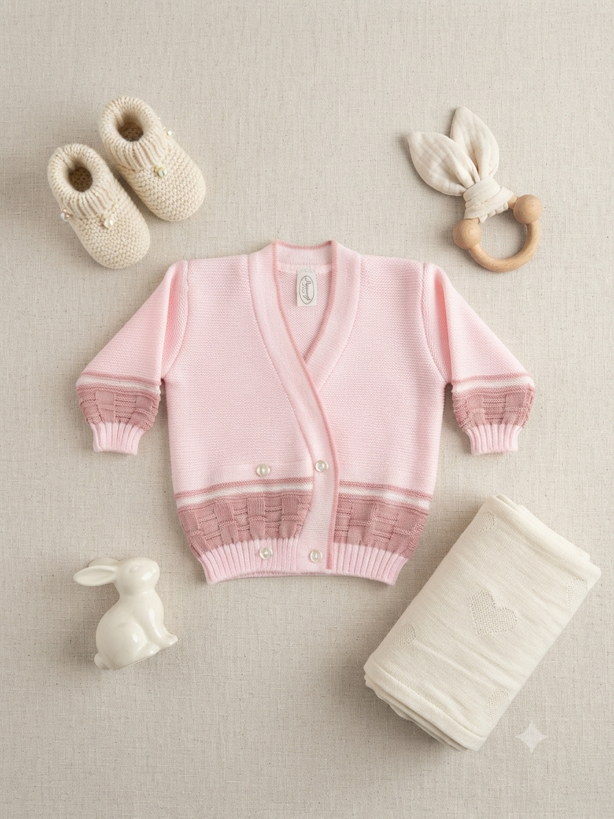 INCROCIATINO GOLFINO NEONATO LANA NANCY BABY