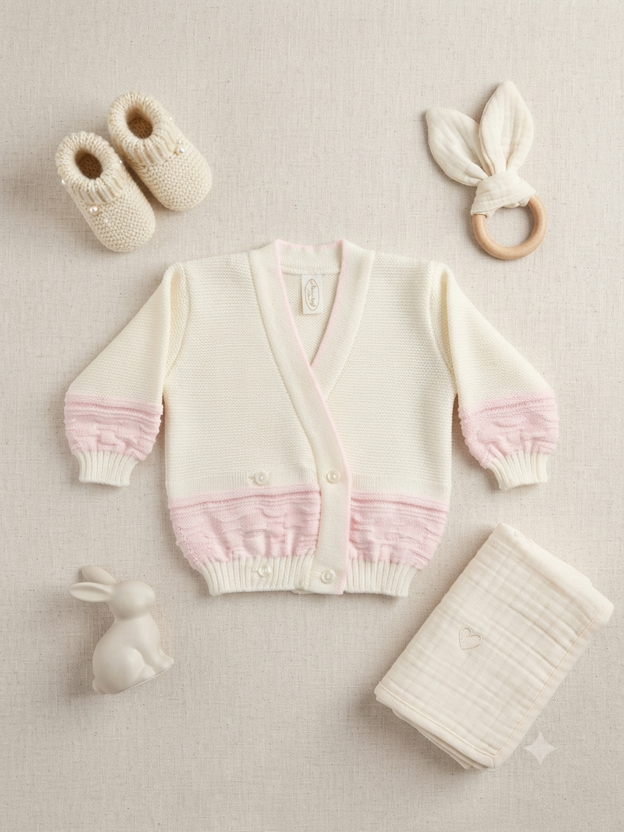 INCROCIATINO GOLFINO NEONATO LANA NANCY BABY