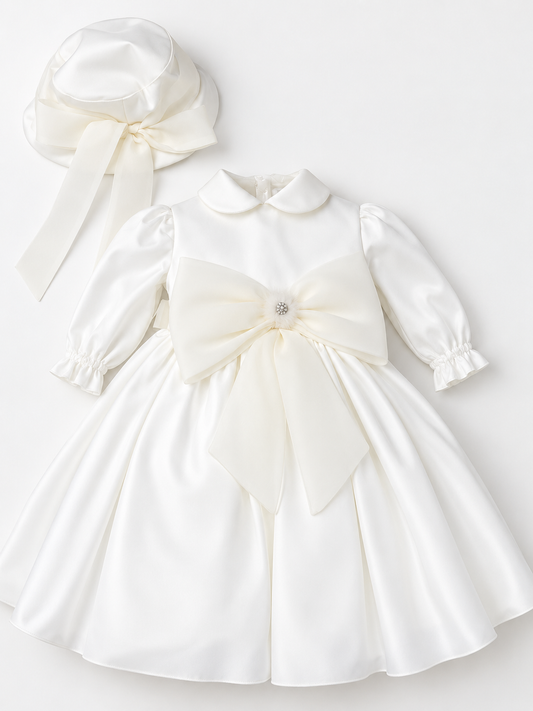 Abito battesimale neonata chiffon nazareno Gabrielli 4101