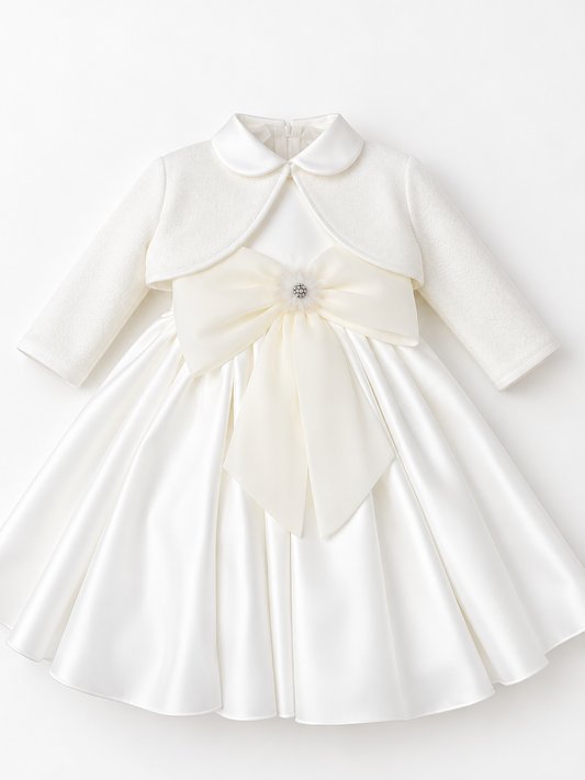 Abito battesimale neonata chiffon nazareno Gabrielli 4101