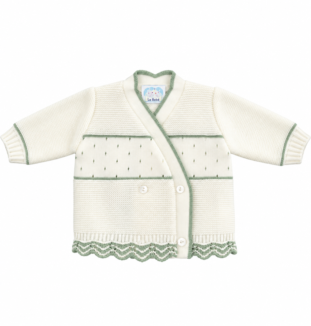 INCROCIATINO GOLFINO NEONATO LANA la rocca