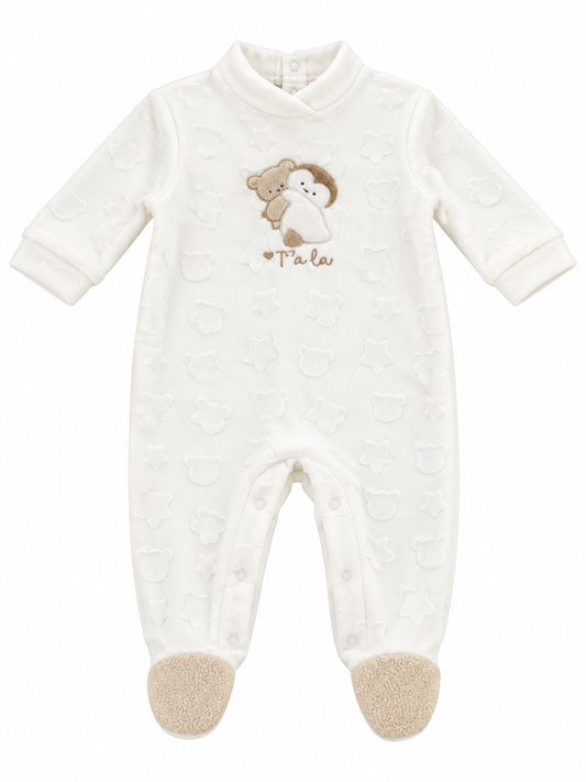 Tutina in ciniglia neonato PASTELLO 618