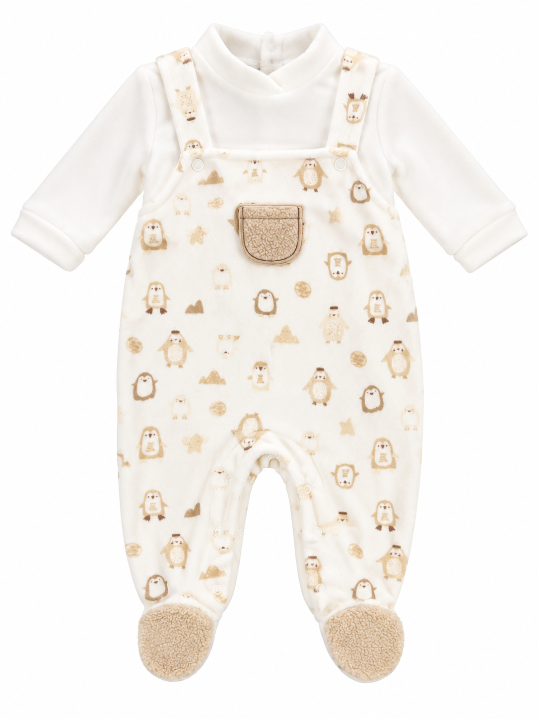 Tutina in ciniglia neonato PASTELLO 448