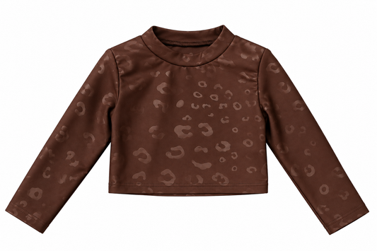 Top in lycra maculato