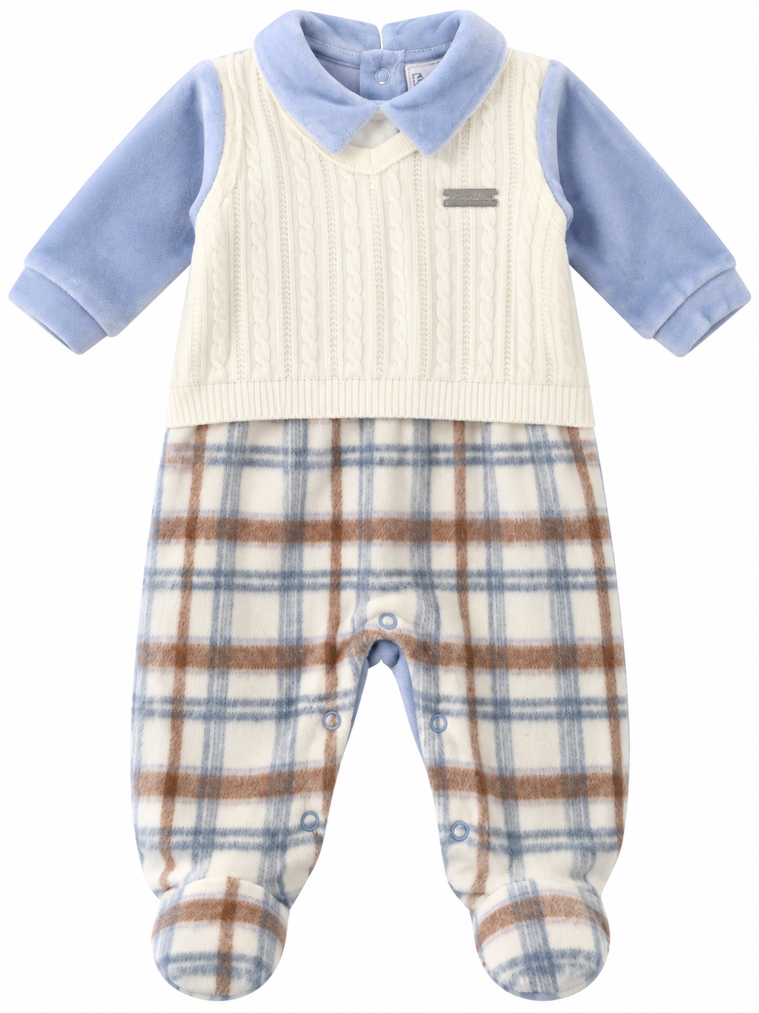 Tutina in ciniglia neonato PASTELLO 31a