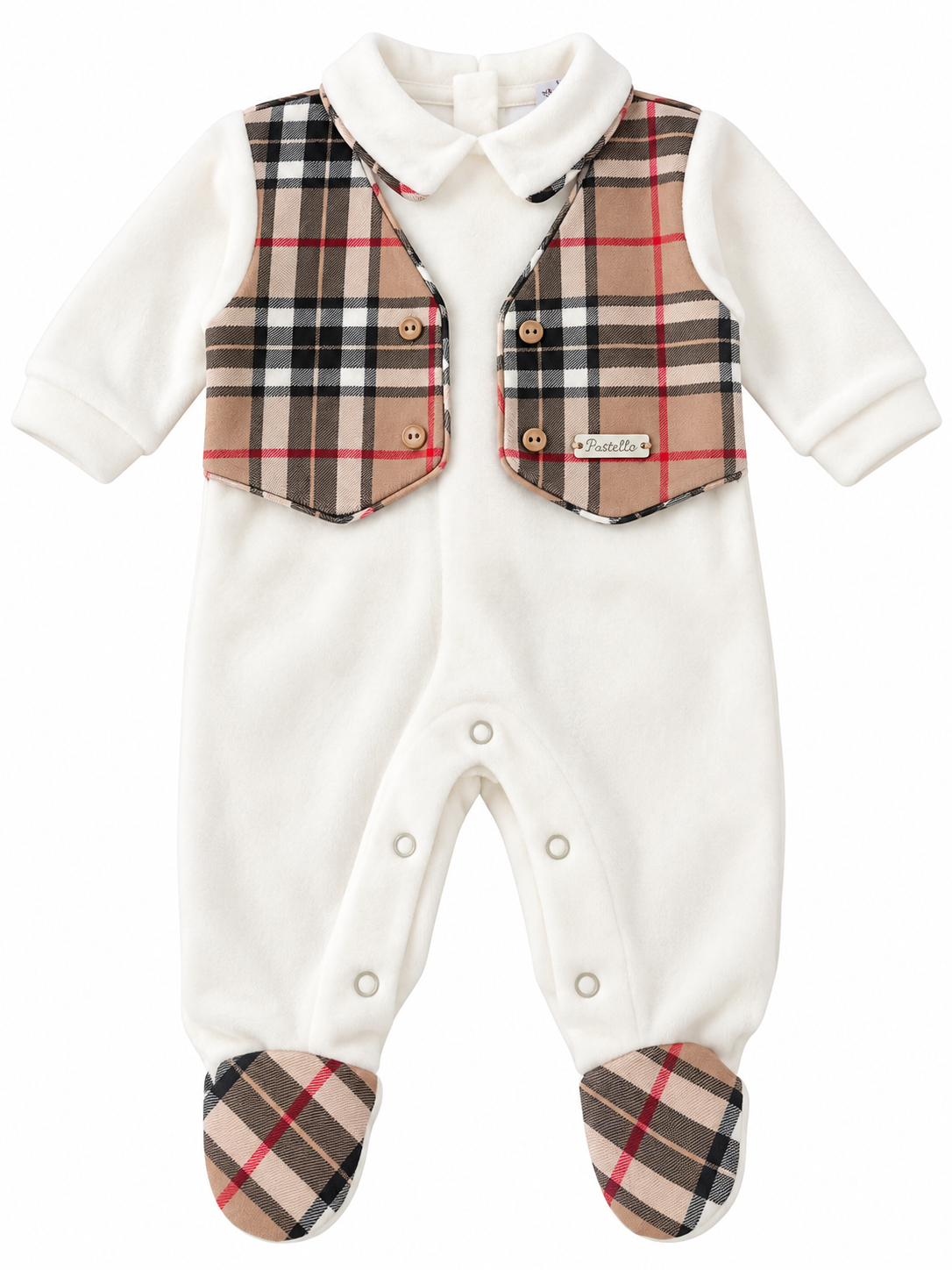 Tutina in ciniglia neonato PASTELLO 28/30a