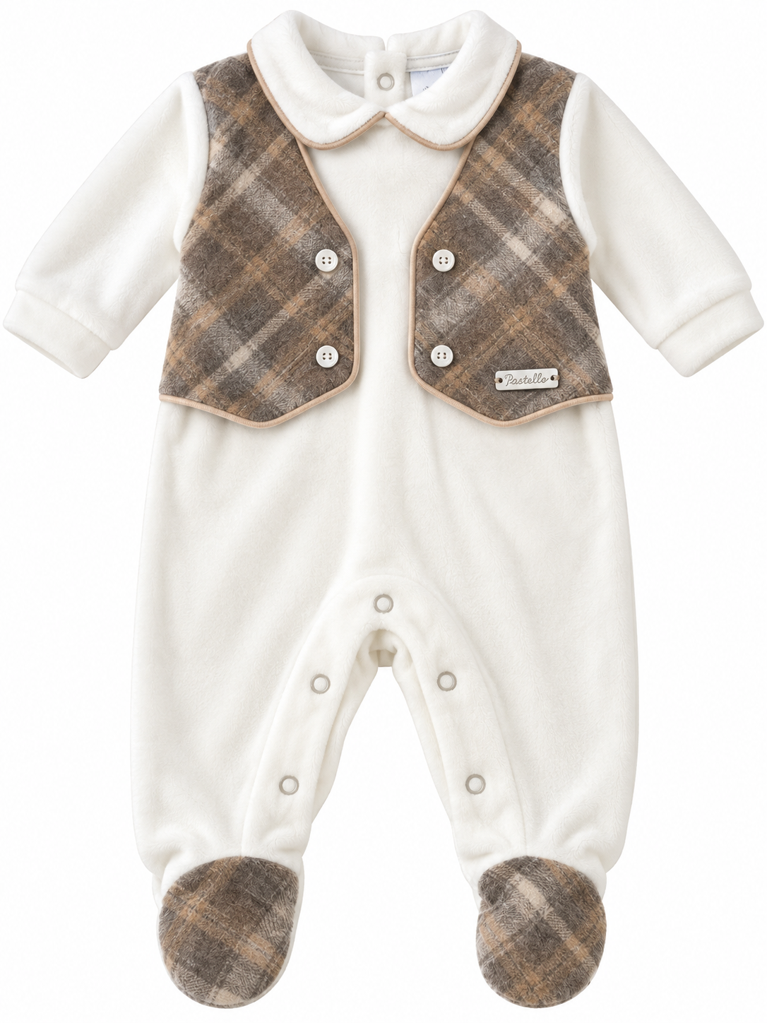 Tutina in ciniglia neonato PASTELLO 28/30a
