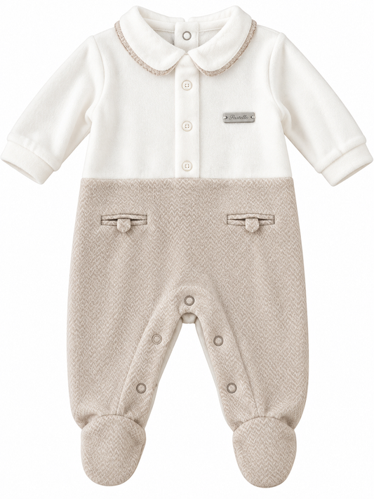 Tutina in ciniglia neonato PASTELLO 32a
