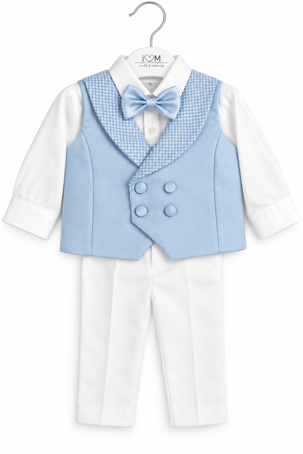 Completo Elegante Bambino con Gilet e Papillon
