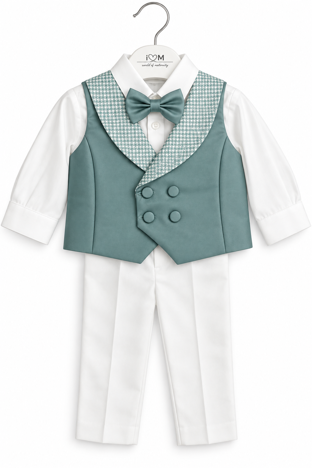 Completo Elegante Bambino con Gilet e Papillon