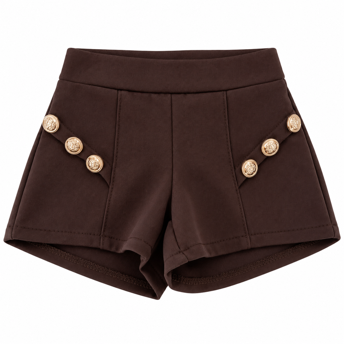 Shorts Bambina Eleganti con Bottoni Decorativi