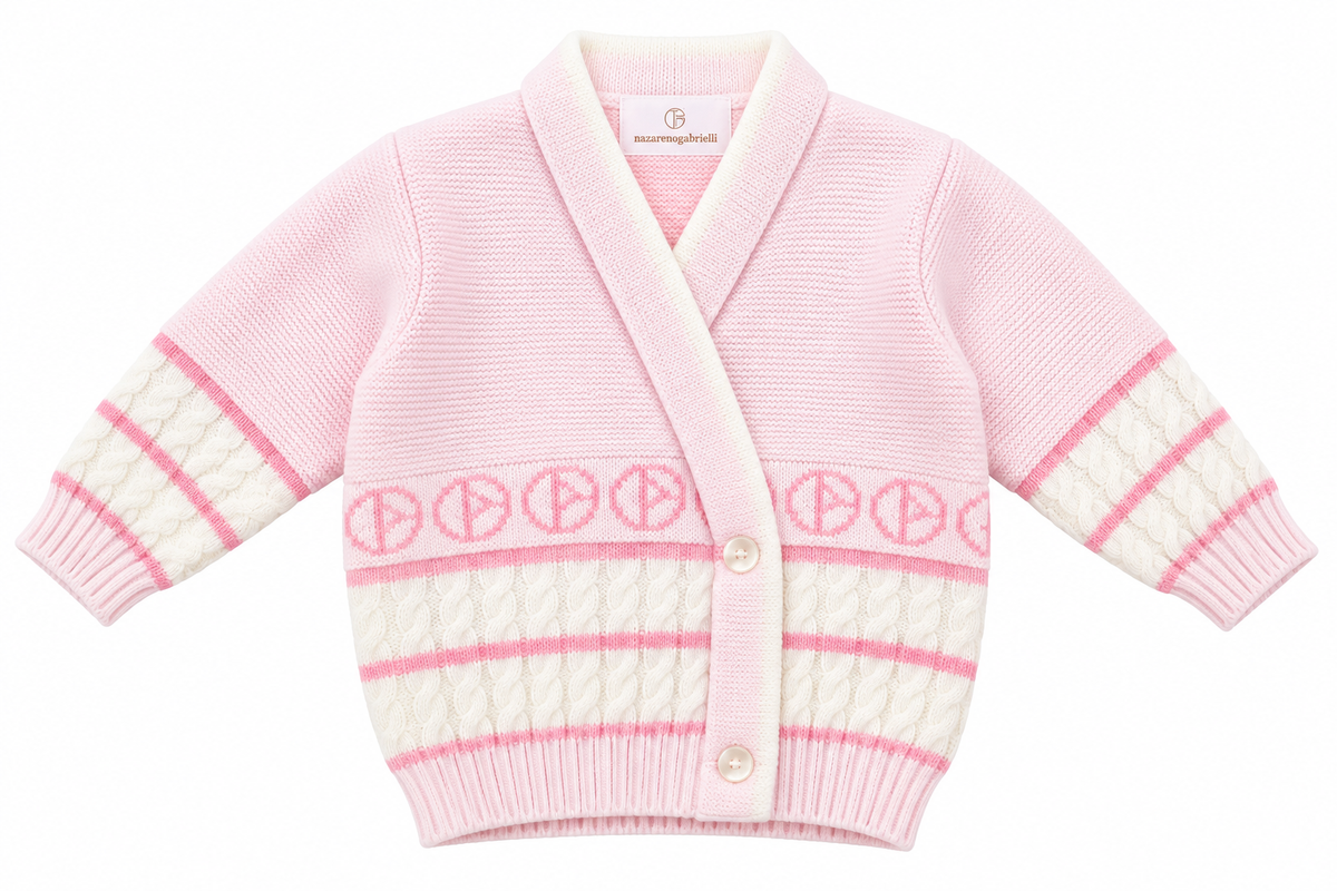Cardigan Neonato Nazareno Gabrielli in misto lana