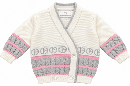 Cardigan Neonato Nazareno Gabrielli in misto lana