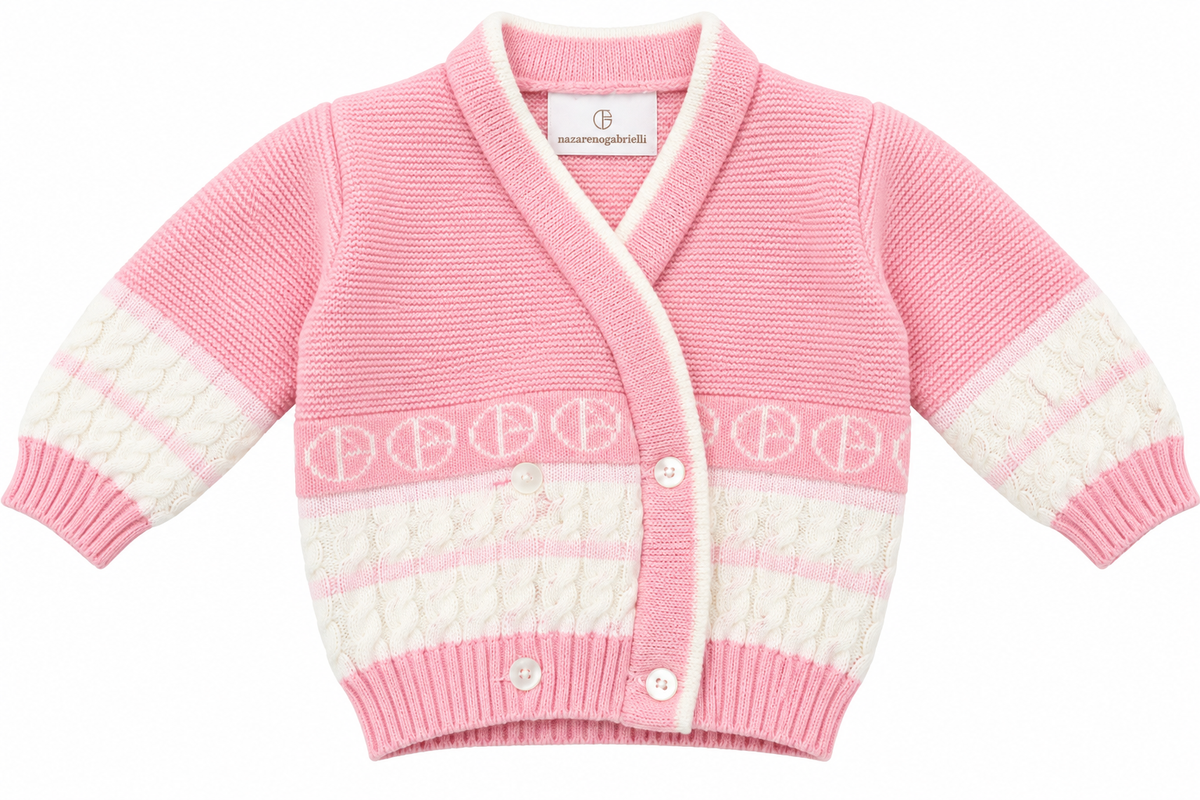 Cardigan Neonato Nazareno Gabrielli in misto lana