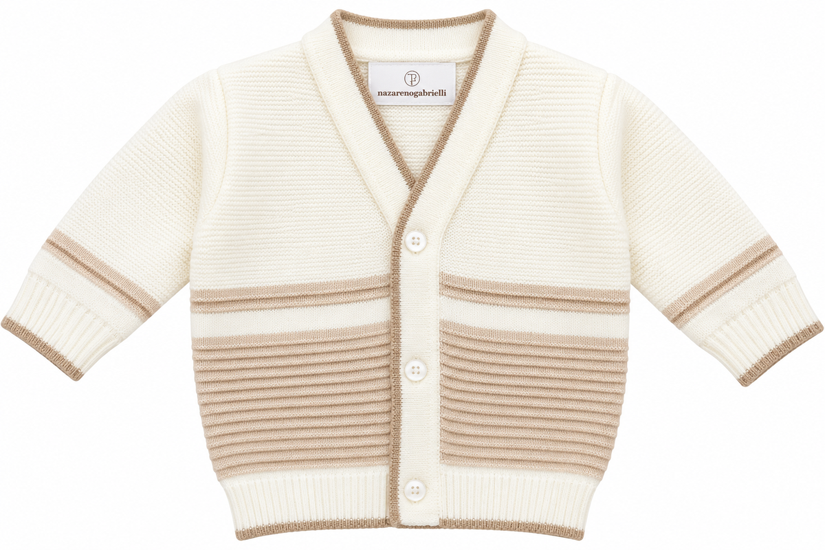 Cardigan Neonato Nazareno Gabrielli in misto lana