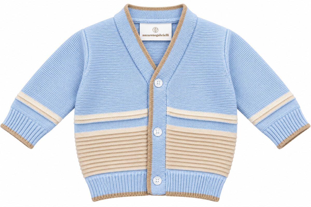 Cardigan Neonato Nazareno Gabrielli in misto lana