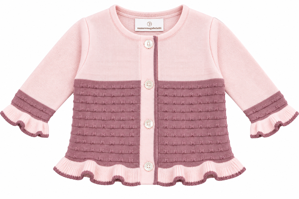Cardigan Neonato Nazareno Gabrielli in misto lana
