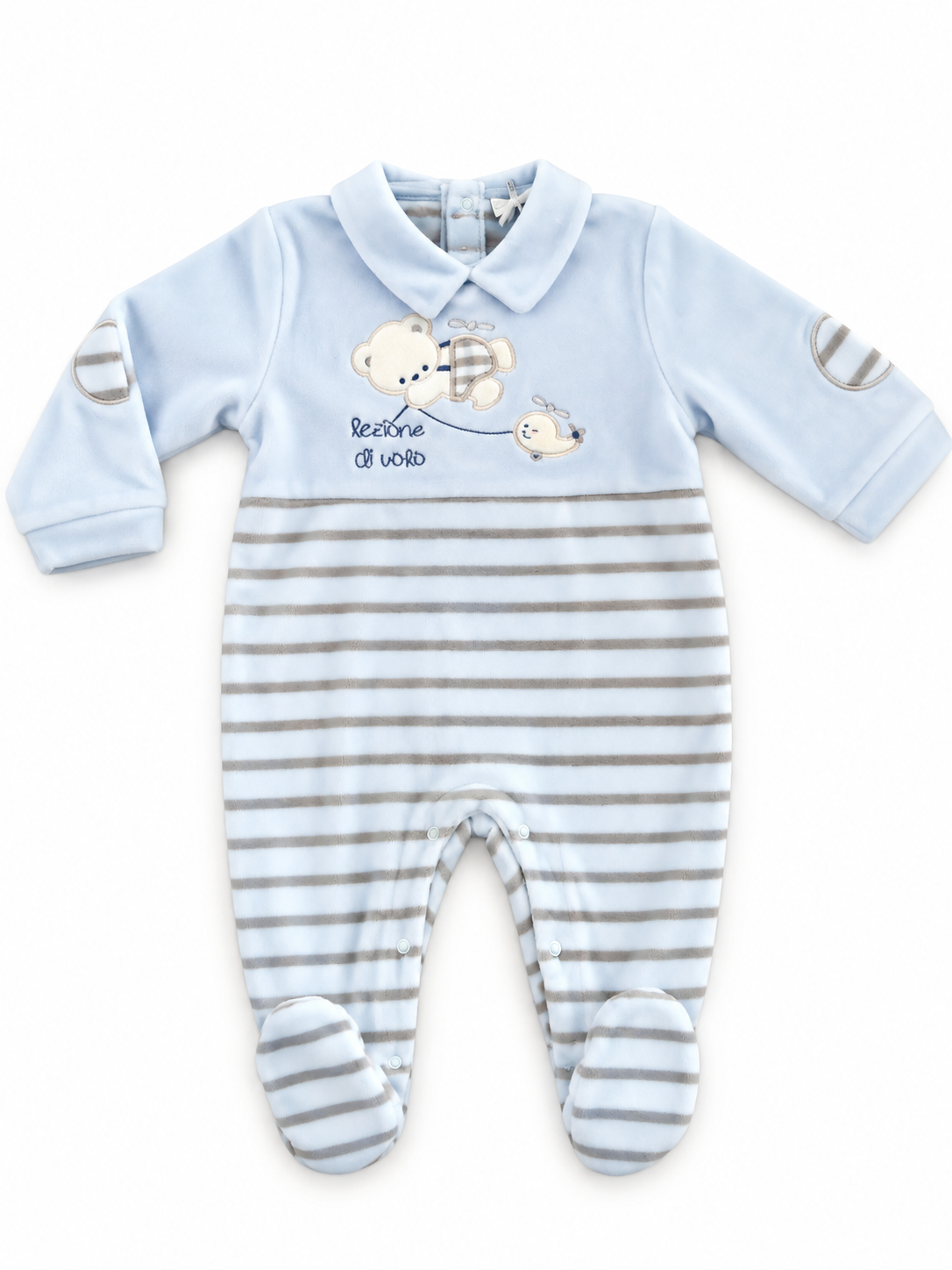 Tutina in ciniglia neonato PASTELLO volo