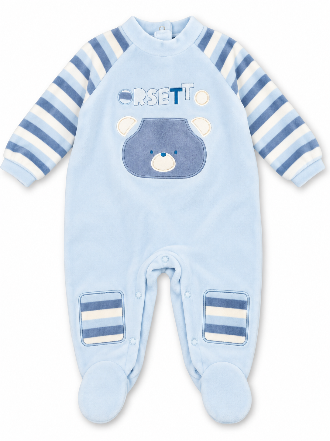 Tutina in ciniglia neonato PASTELLO orsetto
