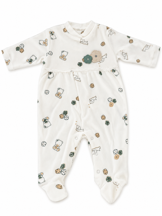 Tutina in caldo cotone neonata caldo cotone pastello fiore