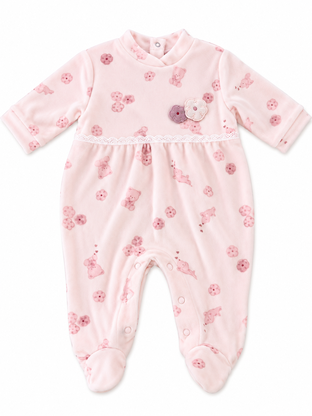 Tutina in ciniglia neonato PASTELLO