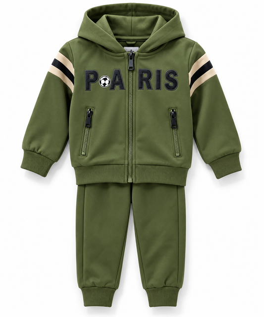 Tuta bimbo paris con zip e cappuccio