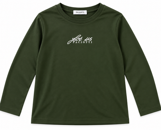 Maglia a Manica Lunga in cotone Paciotti con Stampa Forever For Us