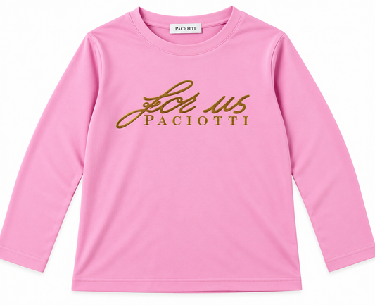 Maglia a Manica Lunga in cotone Paciotti con Stampa Forever For Us