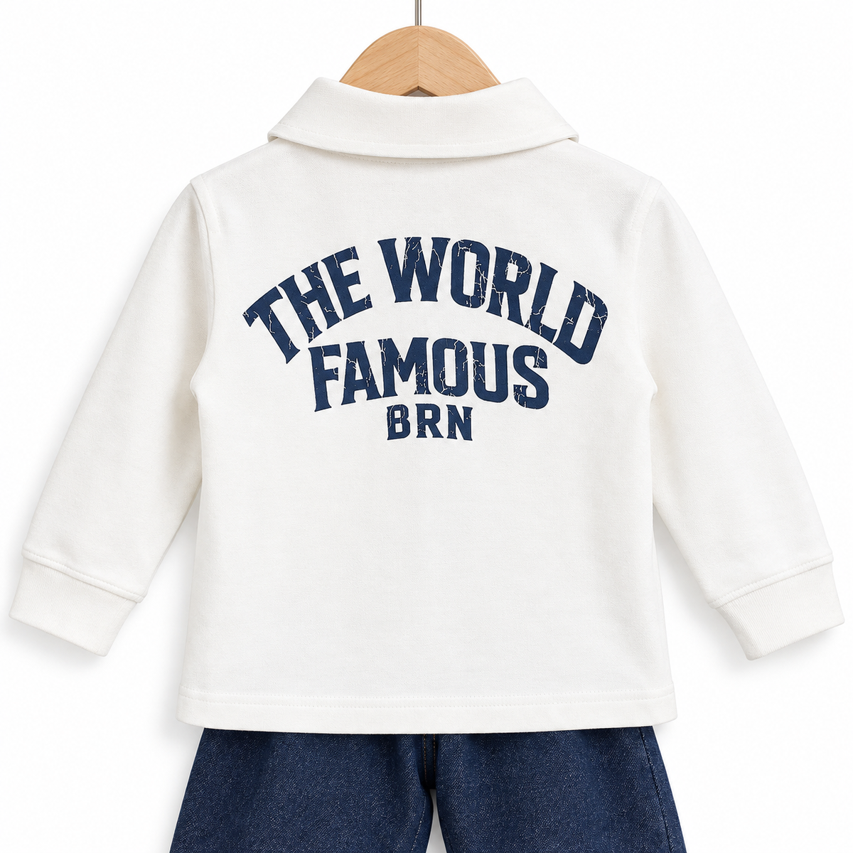 Completo Bambino Baronet­to con Polo, Pantalone e Zainetto Denim