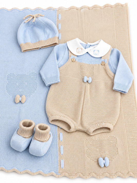 Pagliaccetto Neonato in Maglia con Copertina – Prime Emozioni 4060G