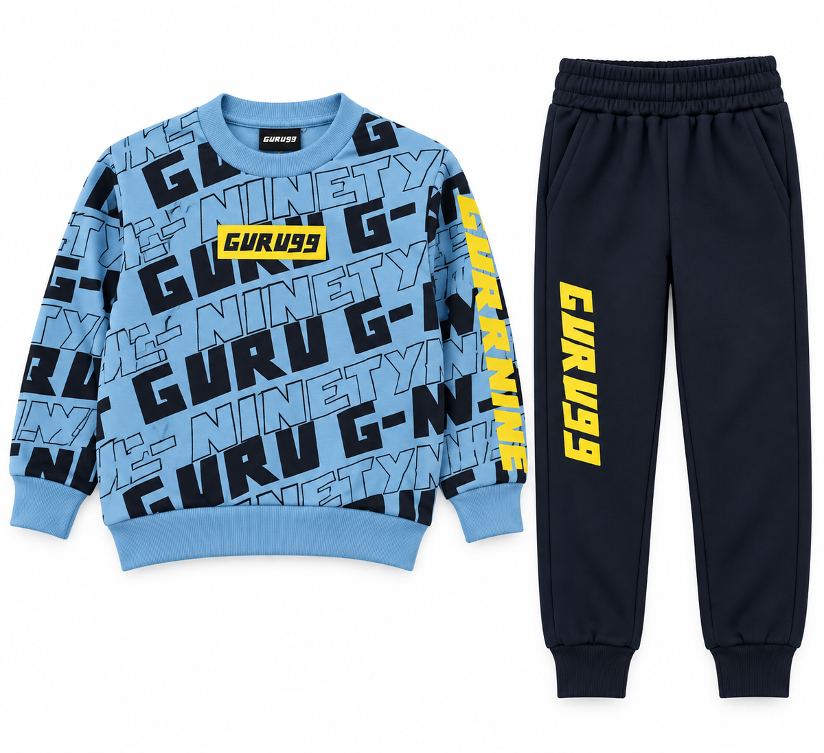 Tuta Bambino GURU Sportiva Felpata con Felpa e Pantalone 0023