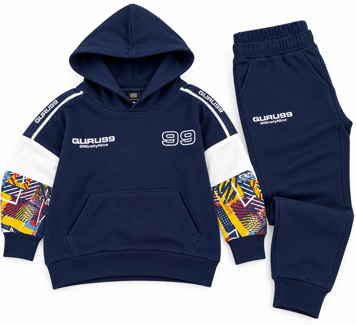 Tuta Bambino GURU Sportiva Felpata con Felpa e Pantalone 0013