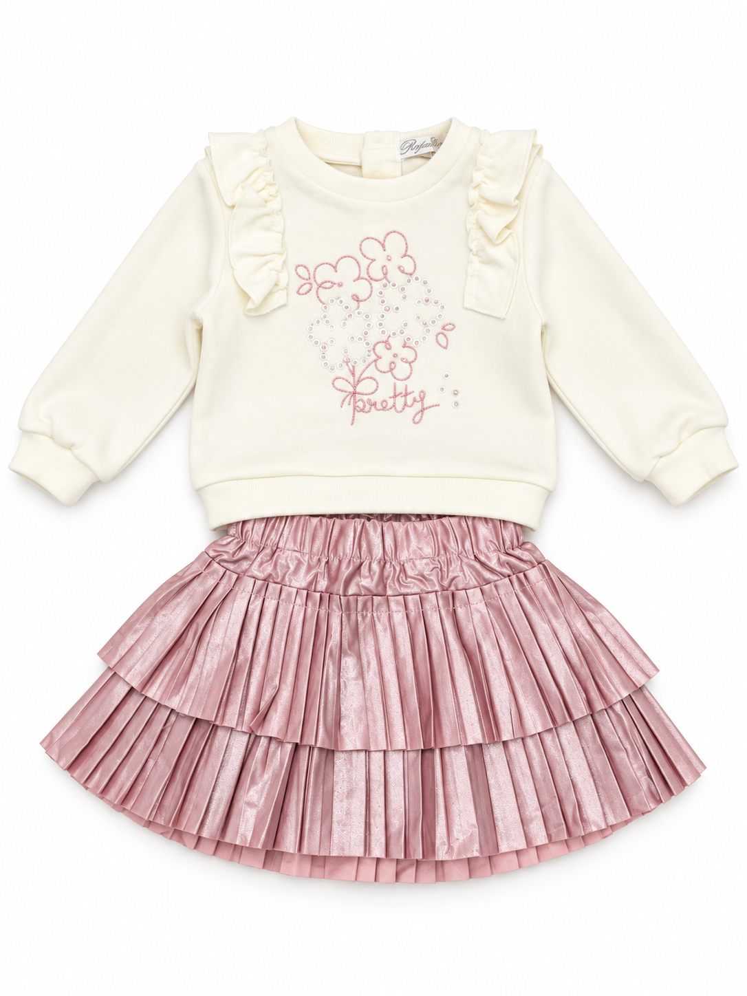 Completo neonata con gonna a balze 2227
