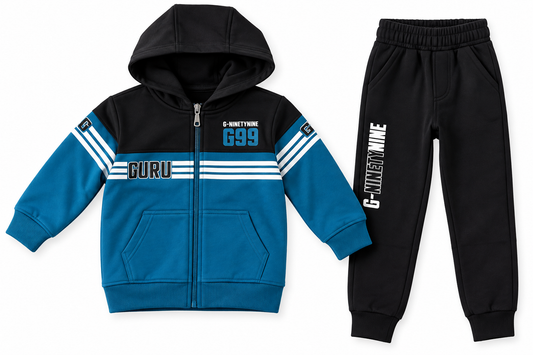 Tuta Bambino GURU Sportiva Felpata con Felpa e Pantalone 0016