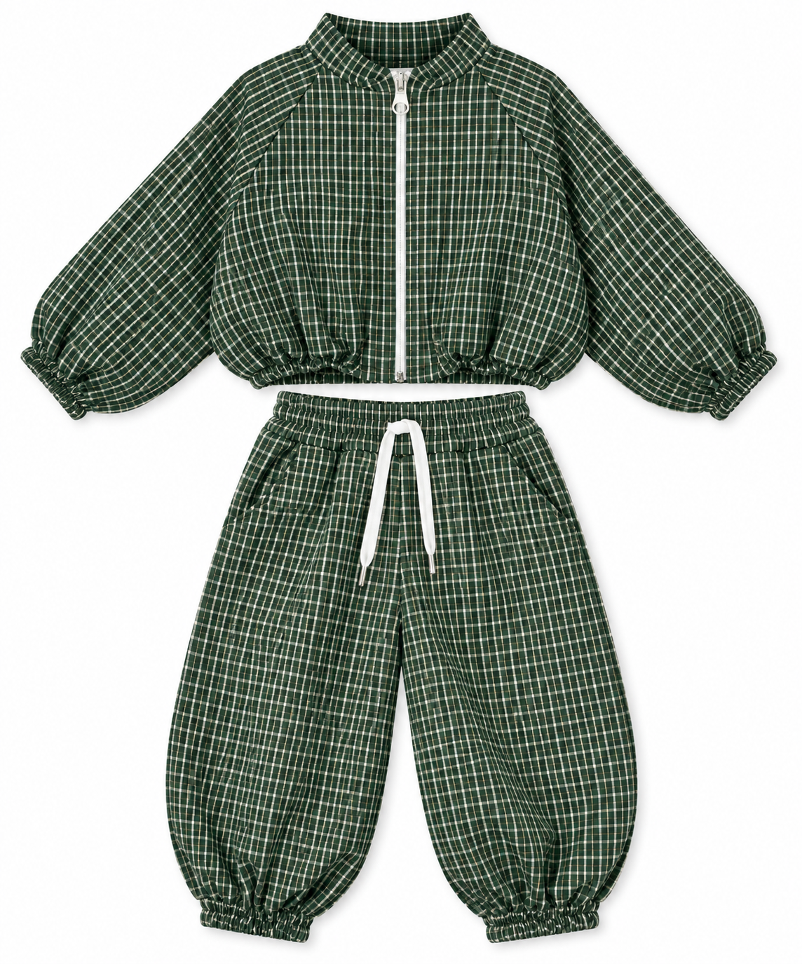 Completo pic nic Bambina a Quadri con Giubbino e Pantalone 26602